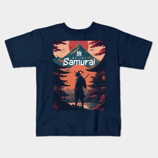 Futuristic Samurai: A Journey Through Time and Tradition Kids T-Shirt